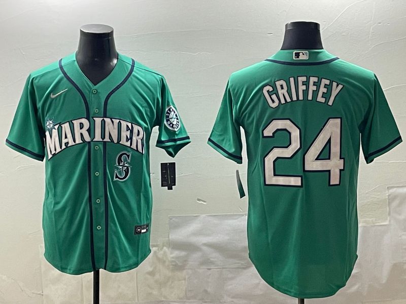 Men Seattle Mariners #24 Griffey Green Game 2025 Nike MLB Jersey style 5
